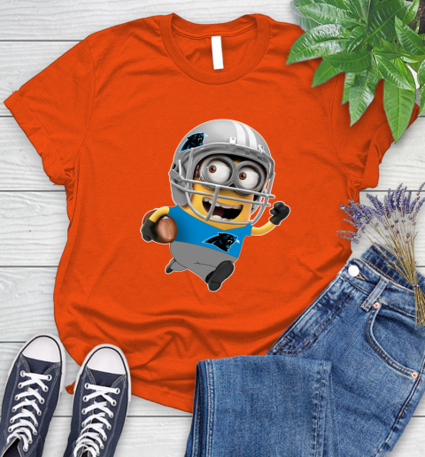NFL Carolina Panthers Minions Disney Football Sports Women's T-Shirt 4