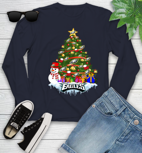 Philadelphia Eagles Merry Christmas NFL Football Sports Youth Long Sleeve 3