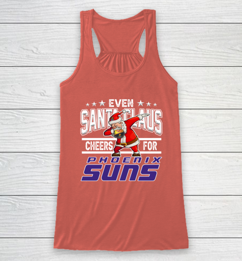Phoenix Suns Even Santa Claus Cheers For Christmas NBA Racerback Tank 3