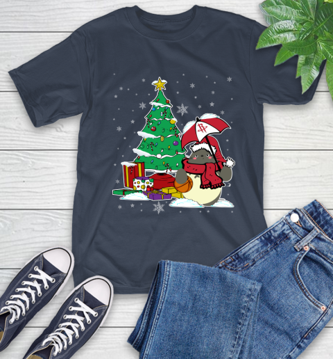 Houston Rockets NBA Basketball Cute Tonari No Totoro Christmas Sports T-Shirt 3