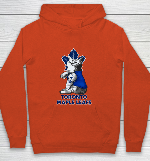 NHL My Cat Loves Toronto Maple Leafs Hockey Youth Hoodie 3