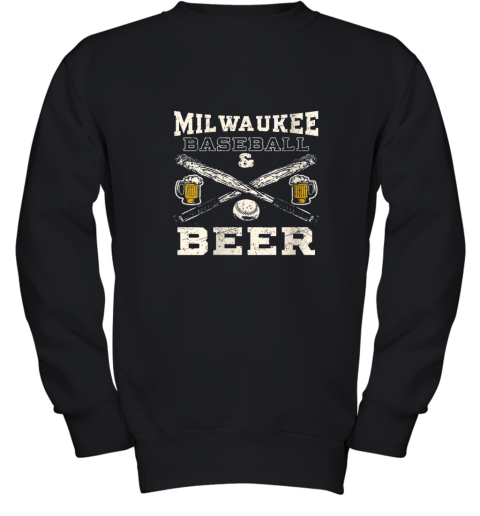 Love Milwaukee Love Baseball Youth Sweatshirt