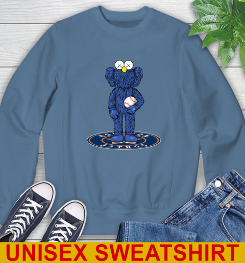 MLB Baseball Houston Astros Kaws Bff Blue Figure Shirt Sweatshirt 8