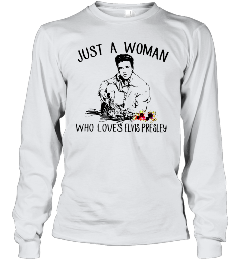 Just a woman who loves Elvis Presley shirt Youth Long Sleeve