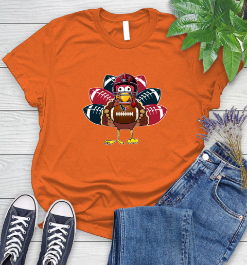 Houston Texans Turkey Thanksgiving Day Women's T-Shirt 4