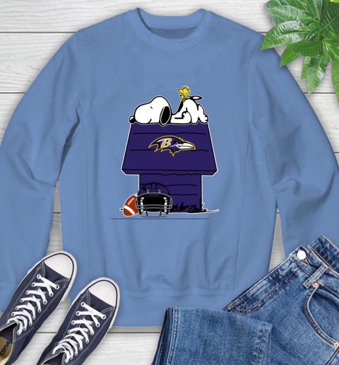 Baltimore Ravens NFL Football Snoopy Woodstock The Peanuts Movie Sweatshirt 11