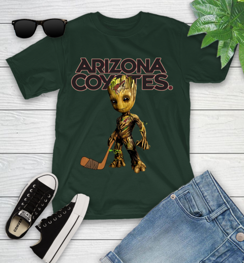 Arizona Coyotes NHL Hockey Groot Marvel Guardians Of The Galaxy Youth T-Shirt 5