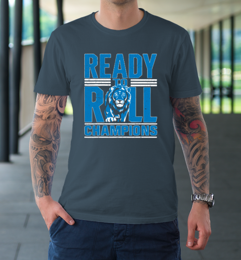 Detroit Ready To Roll Funny Lion Graphic T-Shirt 4