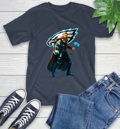 NFL Thor Avengers Endgame Football Philadelphia Eagles T-Shirt 4