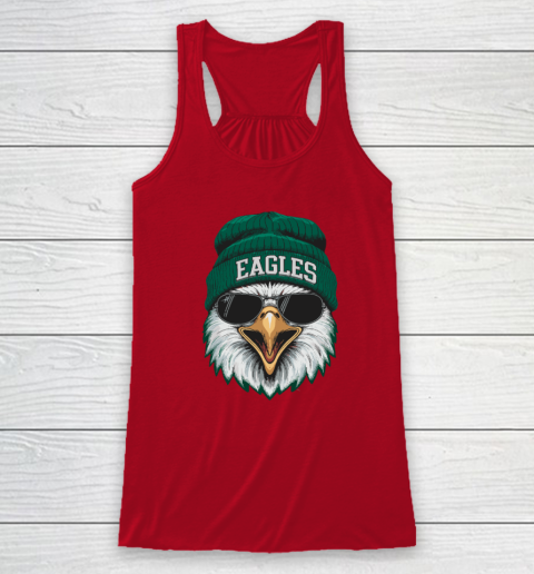 Cool Face Eagles With Sunglasses Vintage Funny Racerback Tank 3