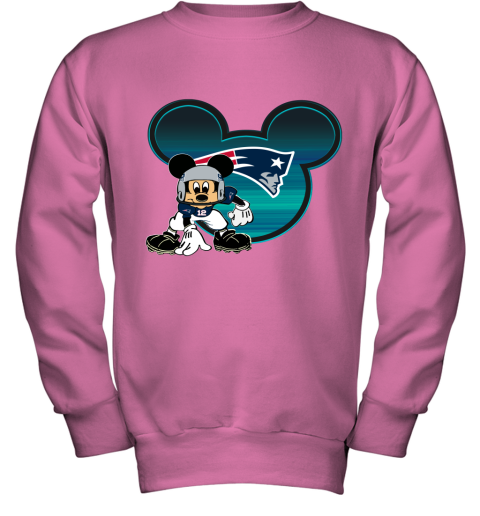 NFL New England Patriots Mickey Mouse Disney Football T Shirt MtJWpwJrNKM youth sweatshirt 47 95 151514 front safety pink