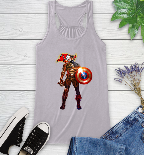 NFL Captain America Marvel Avengers Endgame Football Sports Tampa Bay Buccaneers Racerback Tank 5