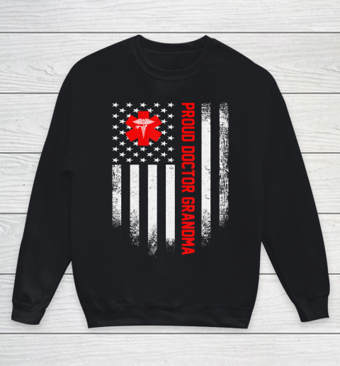 Father gift shirt Vintage USA American Flag Proud Doctor Grandma Distressed T Shirt Youth Sweatshirt