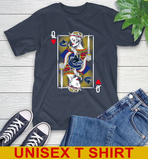 NHL Hockey Vancouver Canucks The Queen Of Hearts Card Shirt T-Shirt 4 NHL Hockey Vancouver Canucks The Queen Of Hearts Card Shirt T-Shirt - Image 4