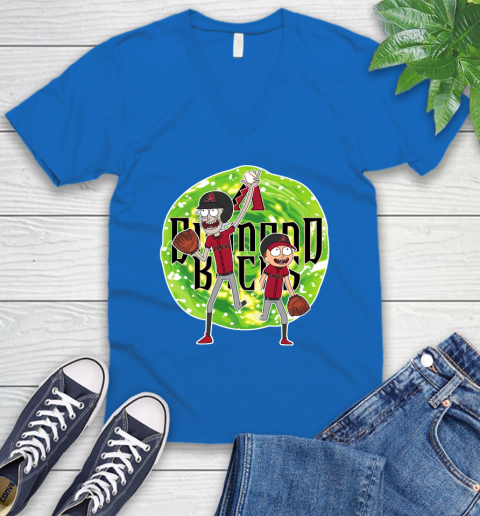 MLB Arizona Diamondbacks Rick And Morty Baseball Sports V-Neck T-Shirt 6