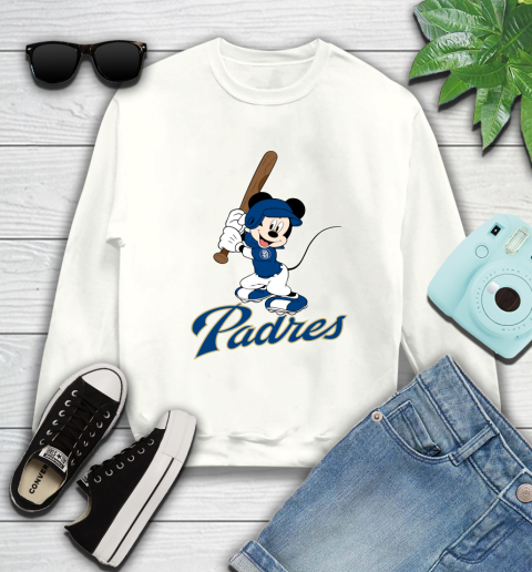 MLB Baseball San Diego Padres Cheerful Mickey Mouse Shirt Sweatshirt 2