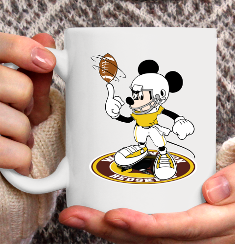 NFL Football Washington Redskins Cheerful Mickey Disney Shirt Ceramic Mug 15oz 2