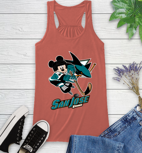 NHL San Jose Sharks Mickey Mouse Disney Hockey T Shirt Racerback Tank 4