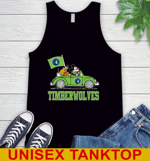 NBA Basketball Minnesota Timberwolves Pluto Mickey Driving Disney Shirt Tank Top 2