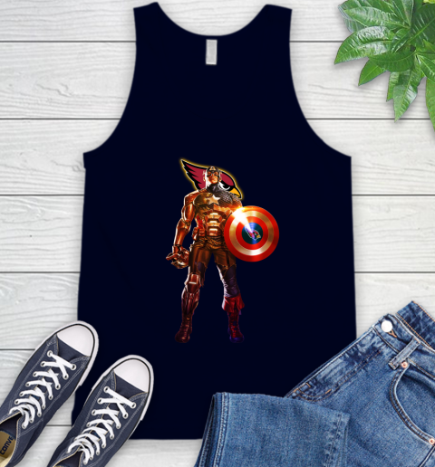 NFL Captain America Marvel Avengers Endgame Football Sports Arizona Cardinals Tank Top 3
