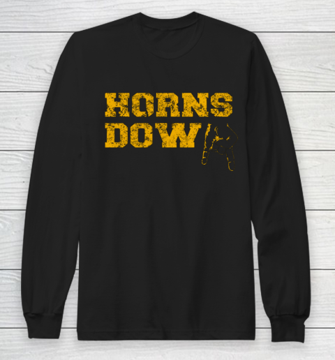 Vintage West Virginia Horns Down Football Fan Long Sleeve T-Shirt