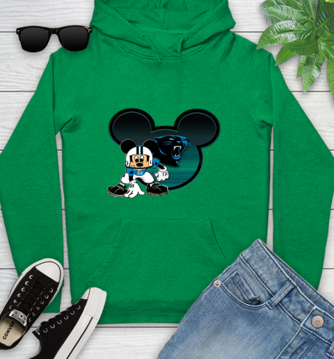 NFL Carolina Panthers Mickey Mouse Disney Football T Shirt Youth Hoodie 7