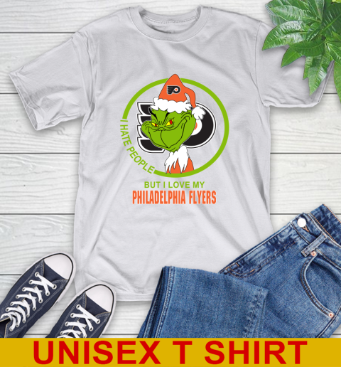 Philadelphia Flyers NHL Christmas Grinch I Hate People But I Love My Favorite Hockey Team T-Shirt 12