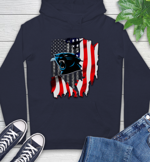 Carolina Panthers NFL Football American Flag Hoodie 3