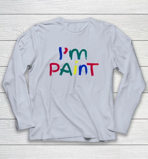 I Heart Love To Finger Paint Couple Valentine I'm Paint Long Sleeve T-Shirt 4