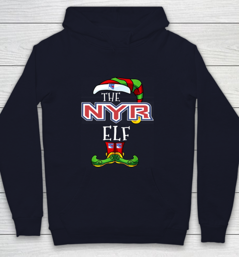 New York Rangers Christmas ELF Funny NHL Youth Hoodie 2