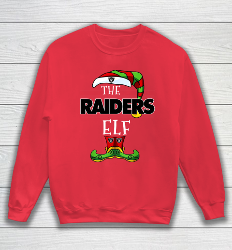 Oakland Raiders Christmas ELF Funny NFL Sweatshirt 7