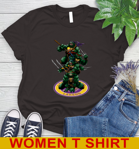 NBA Basketball Los Angeles Lakers Teenage Mutant Ninja Turtles Shirt Women's T-Shirt 8