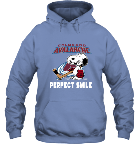 7mnn colorado avalanche snoopy perfect smile the peanuts hoodie 23 front carolina blue