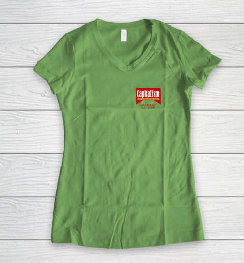 Capitalism Is Voluntary Women's V-Neck T-Shirt 4