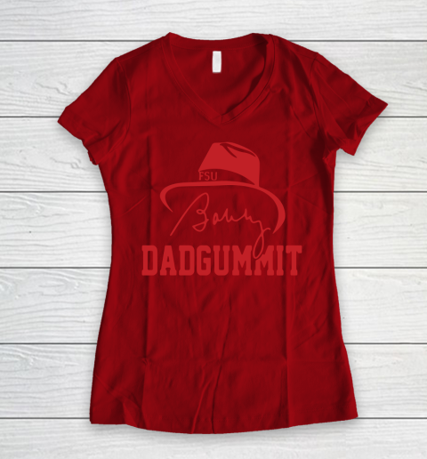 Bobby Bowden Shirt Dadgummit Signature Women's V-Neck T-Shirt 4