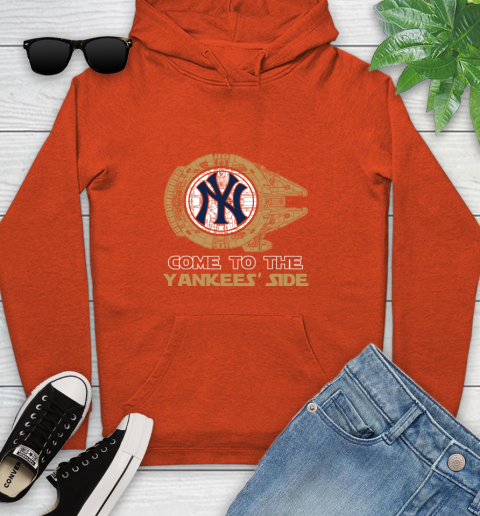 MLB Come To The New York Yankees Sox Side Star Wars Baseball Sports Youth Hoodie 4