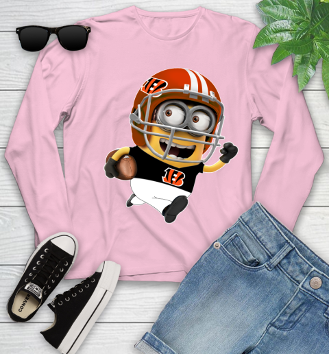 NFL Cincinnati Bengals Minions Disney Football Sports Youth Long Sleeve 10