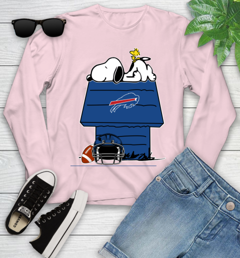 Buffalo Bills NFL Football Snoopy Woodstock The Peanuts Movie Youth Long Sleeve 10