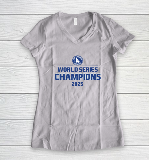 Los Angeles Dodgers World Series Champions 2025 Women's V-Neck T-Shirt