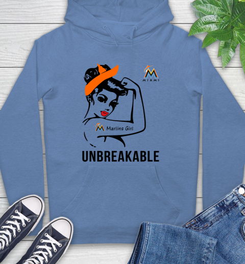 MLB Miami Marlins Girl Unbreakable Baseball Sports Hoodie 9