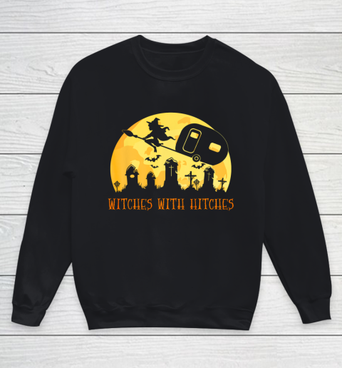 Witches with Hitches Funny Halloween Camping Camper Gift Youth Sweatshirt