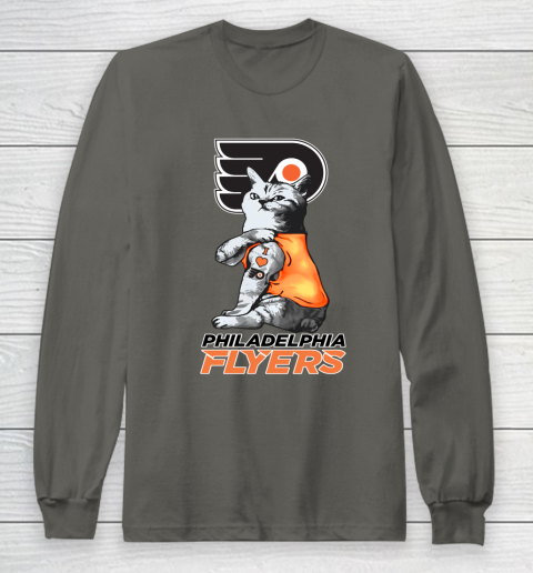 NHL My Cat Loves Philadelphia Flyers Hockey Long Sleeve T-Shirt 5