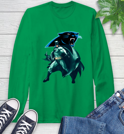 NFL Batman Football Sports Carolina Panthers Long Sleeve T-Shirt 7