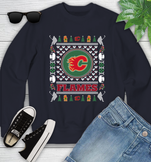 Calgary Flames Merry Christmas NHL Hockey Loyal Fan Ugly Shirt 116