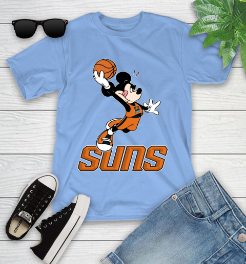 NBA Basketball Phoenix Suns Cheerful Mickey Mouse Shirt Youth T-Shirt 11