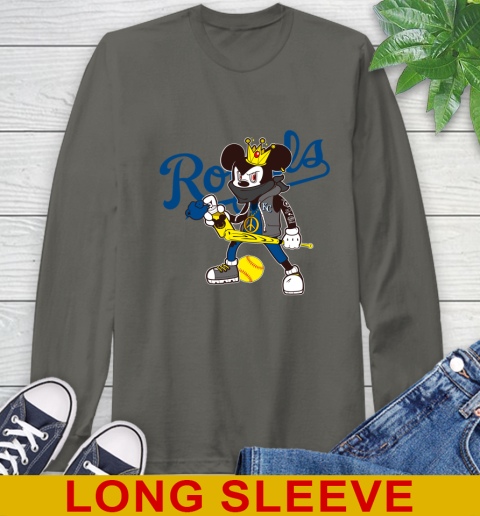 Kansas City Royals MLB Baseball Mickey Peace Sign Sports Long Sleeve T-Shirt 8