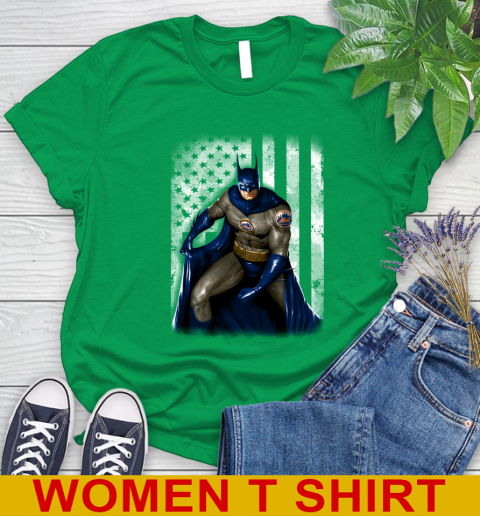 New York Mets MLB Baseball Batman DC American Flag Shirt Women's T-Shirt 7