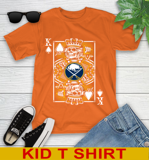 Buffalo Sabres NHL Hockey The King Of Spades Death Cards Shirt Youth T-Shirt 8