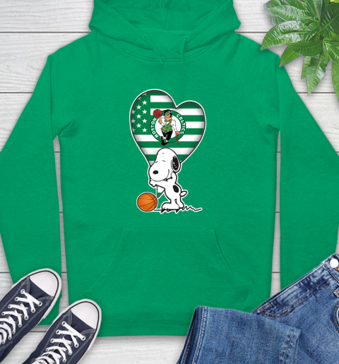 Boston Celtics NBA Basketball The Peanuts Movie Adorable Snoopy Hoodie 8