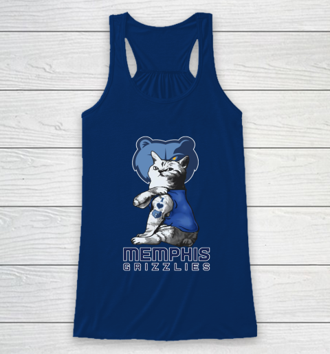 NBA Basketball My Cat Loves Memphis Grizzlies Racerback Tank 6